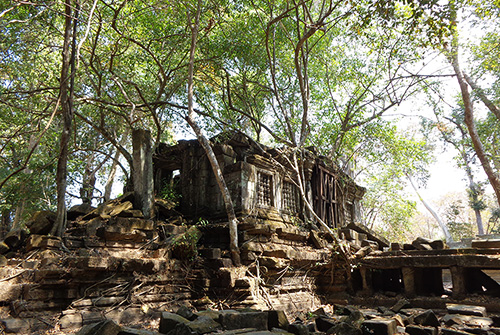 乾季カンボジアのベンメリア遺跡